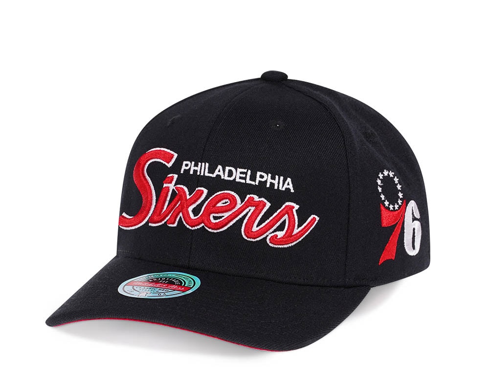 Mitchell & Ness Philadelphia 76Ers Team Ground Red Line Solid Flex Snapback Casquette