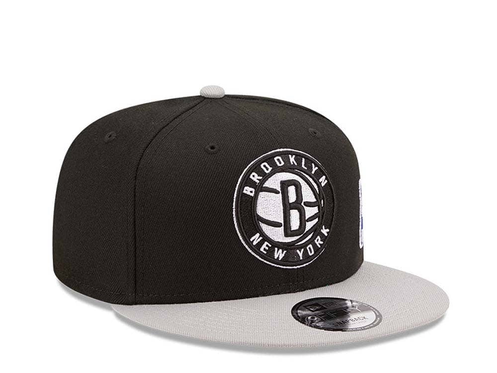 New Era Brooklyn Nets Team Arch Gray and Black 9Fifty Snapback Casquette
