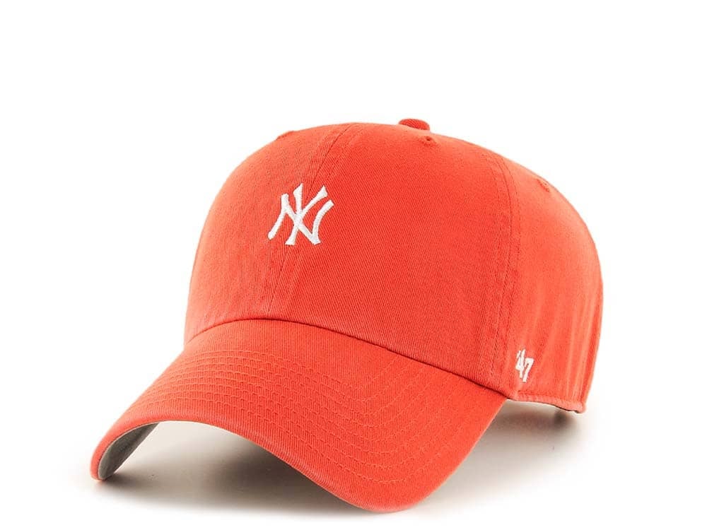 47Brand New York Yankees Orange Base Runner Clean up Strapback Casquette