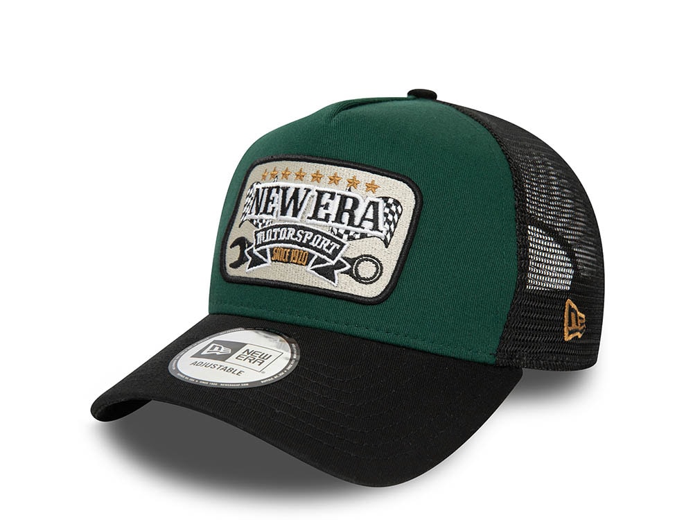New Era Motorsport Patch A Frame Trucker Strapback Casquette