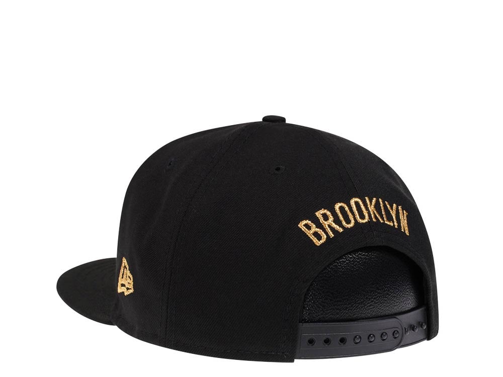New Era Brooklyn Nets Black and Gold Edition 9Fifty Snapback Casquette
