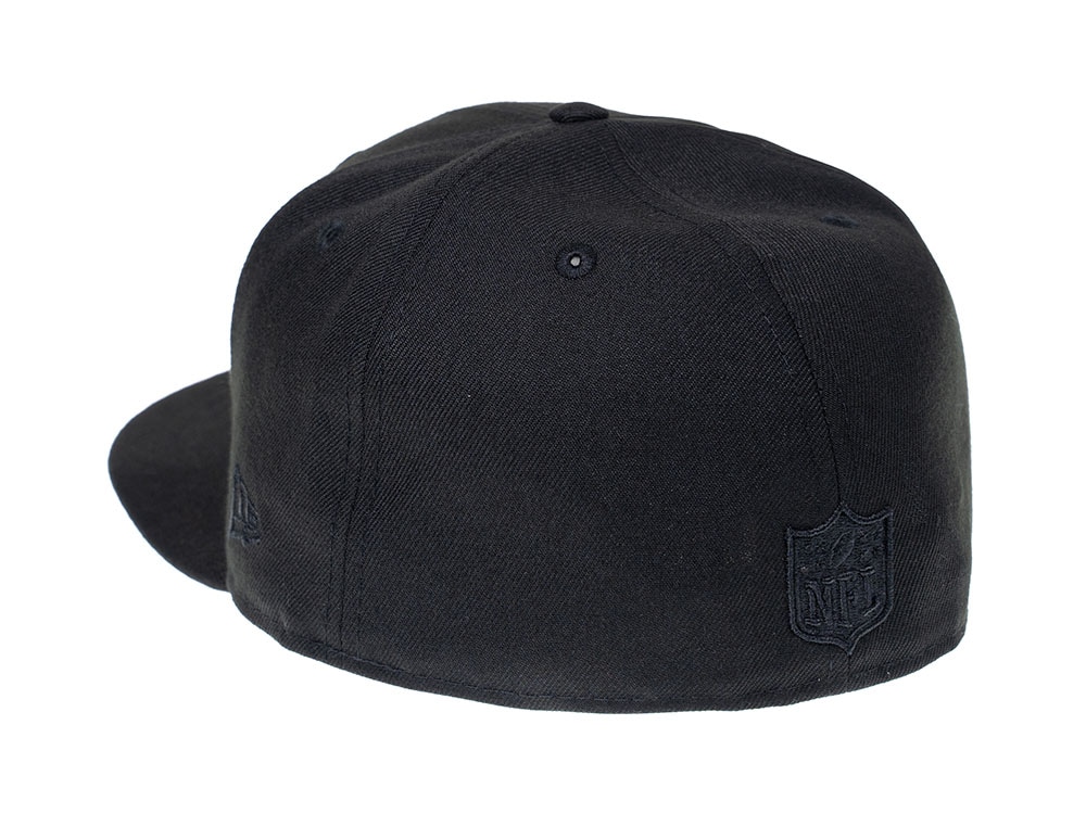 New Era New England Patriots Black on Black 59Fifty Fitted Casquette