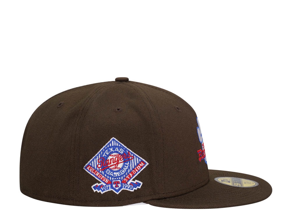 New Era Texas Rangers Arlington Stadium Chocolate Throwback Edition 59Fifty Fitted Casquette