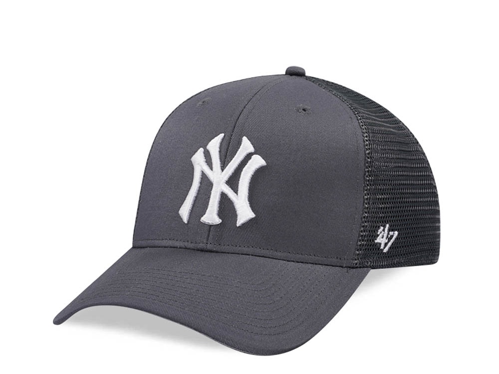47Brand New York Yankees Charcoal Ballpark Mesh MVP Trucker Snapback Casquette
