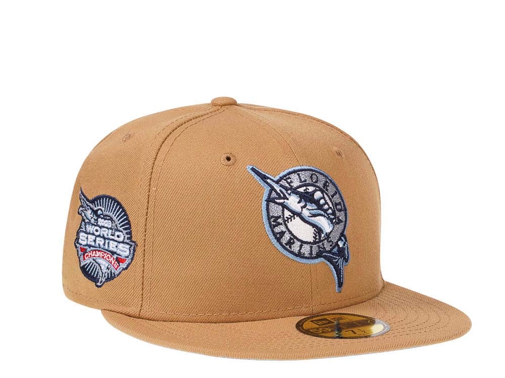 New Era Florida Marlins World Series 2003 Frozen Wheat Edition 59Fifty Fitted Casquette