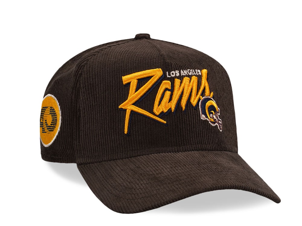 New Era Los Angeles Rams 40th Anniversary Walnut Corduroy Edition 9Forty A Frame Snapback Casquette