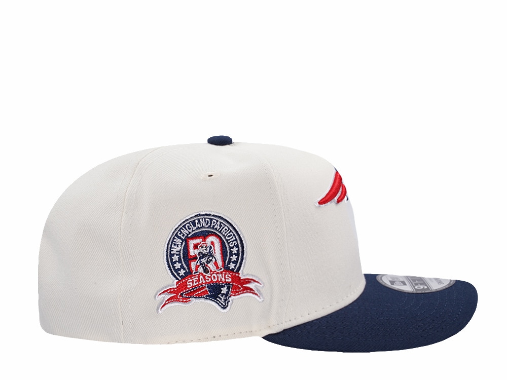 New Era New England Patriots 50th Anniversary Chrome Two Tone Edition 9Fifty A Frame Snapback Casquette