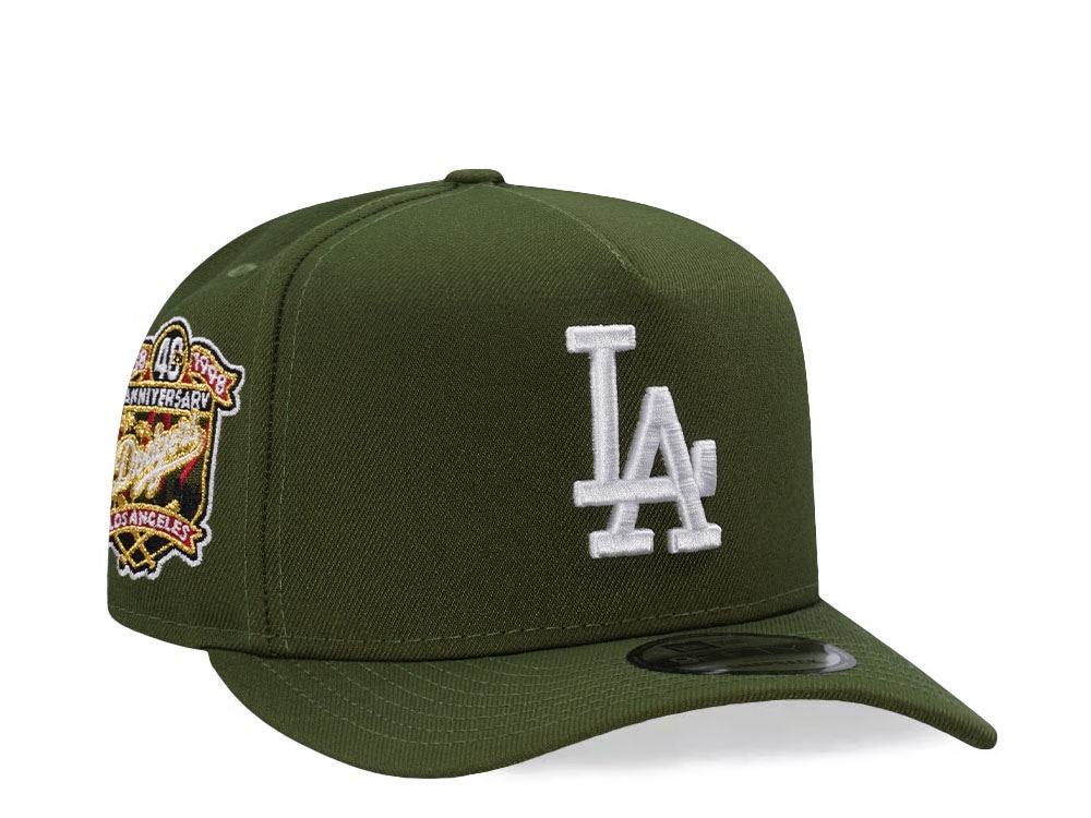 New Era Los Angeles Dodgers 40th Anniversary Rifle Green Edition 9Fifty A Frame Snapback Casquette