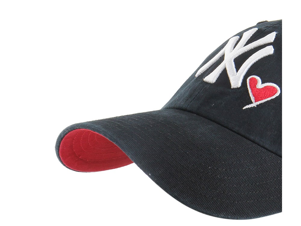 47 Brand New York Yankees Heart Icon Navy Clean Up Strapback Casquette