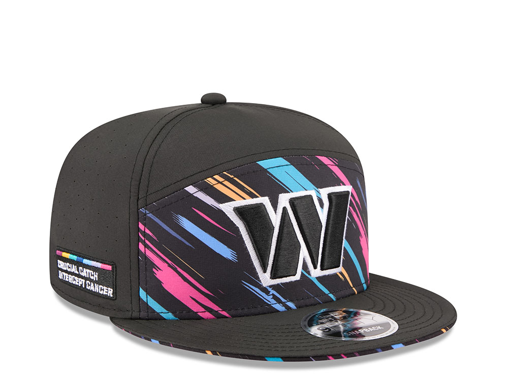 New Era Washington Commanders Crucial Catch 2026 Black Edition 9Fifty Split Panel Snapback Casquette