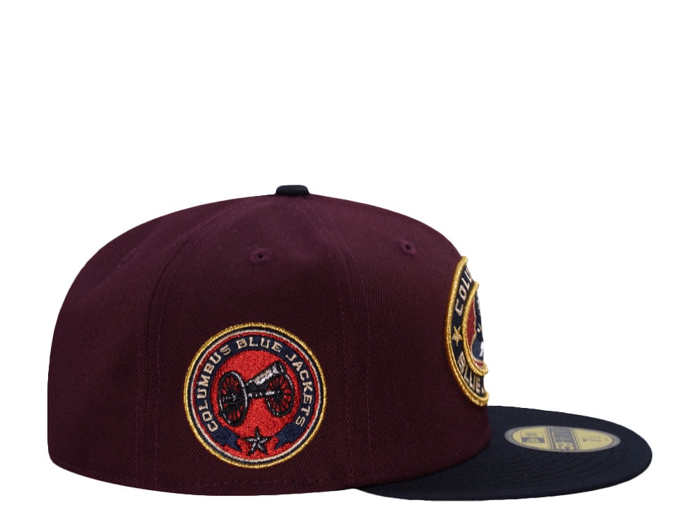 New Era Columbus Blue Jackets Maroon Two Tone Edition 59Fifty Fitted Casquette
