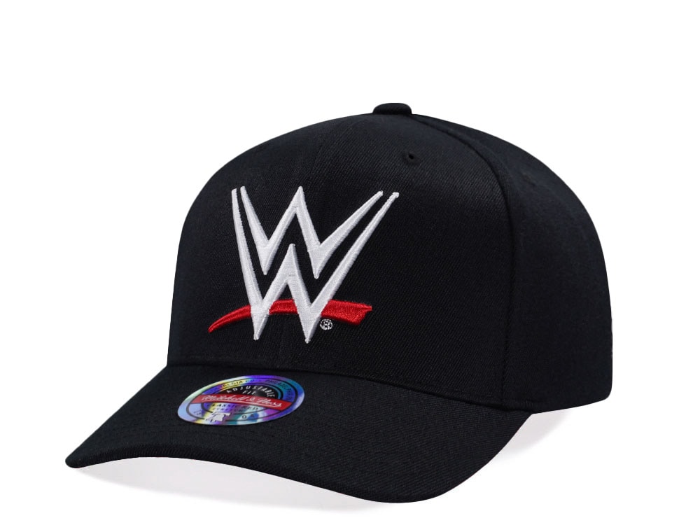 Mitchell & Ness Wrestlemania WWE Logo Classic Red Stretch Snapback Casquette