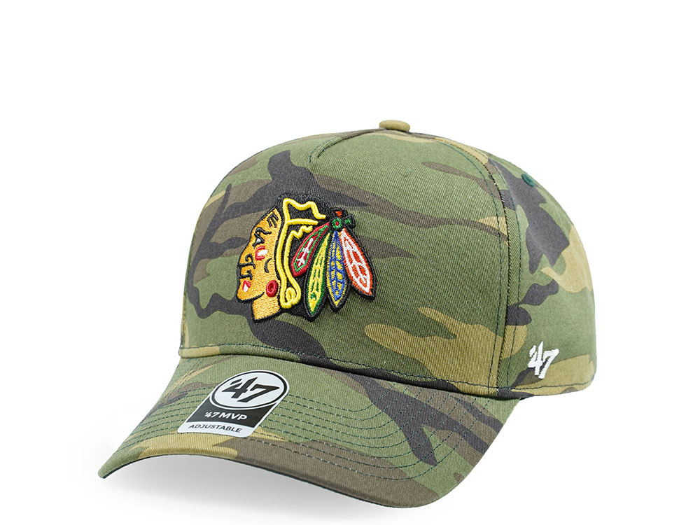 47Brand Chicago Blackhawks Camo Grove Classic DT Snapback Casquette