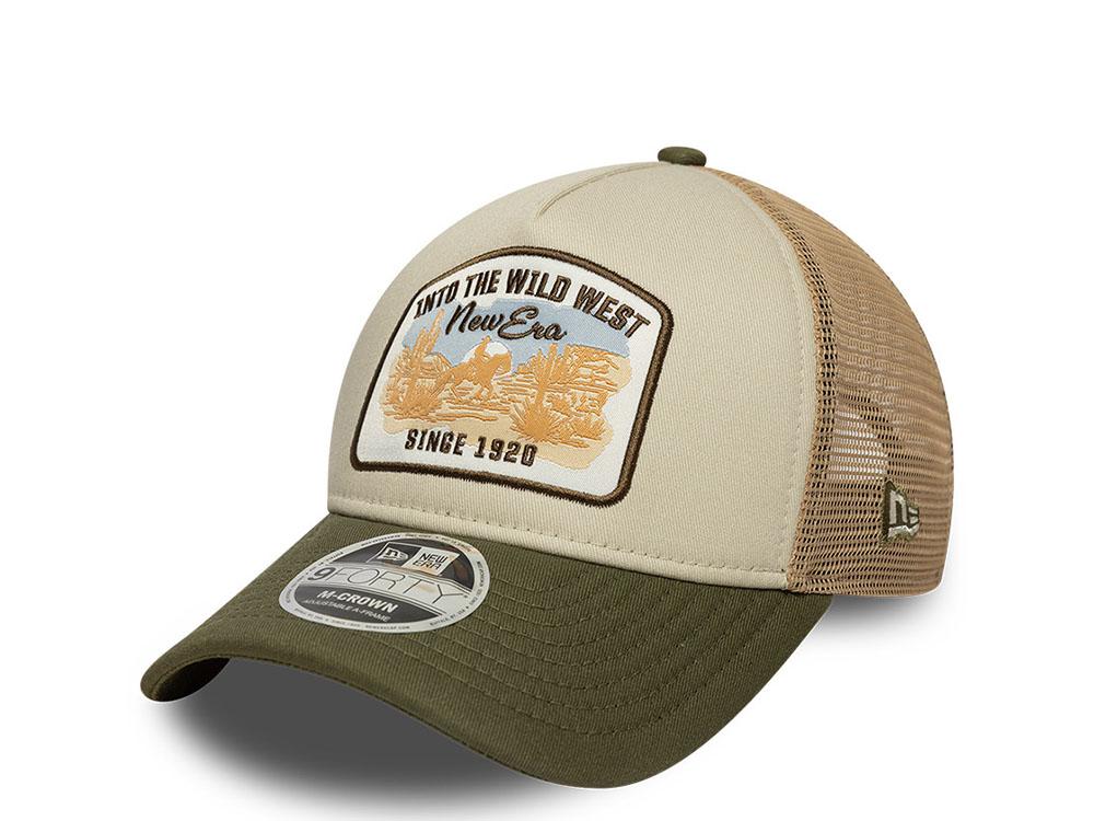 New Era Into The Wild West Patch 9Forty M Crown A Frame Trucker Snapback Casquette