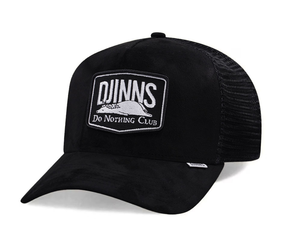 Djinns Do Nothing Club Suede Black Trucker Snapback Casquette