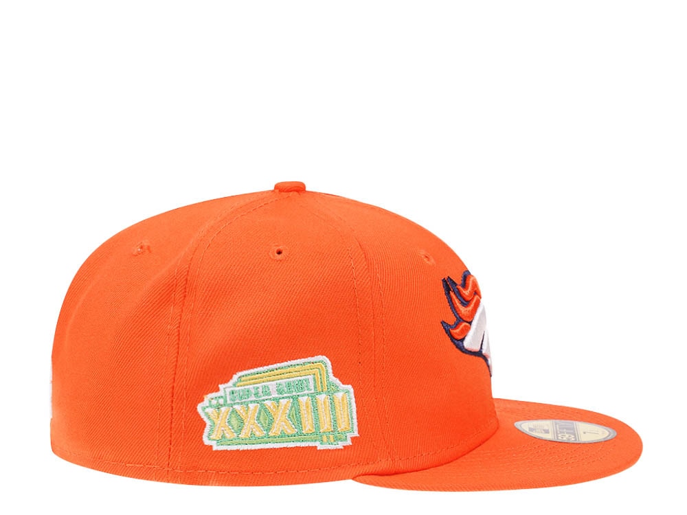 New Era Denver Broncos Citruspop Patch Super Bowl XXXIII 59fifty Fitted Casquette