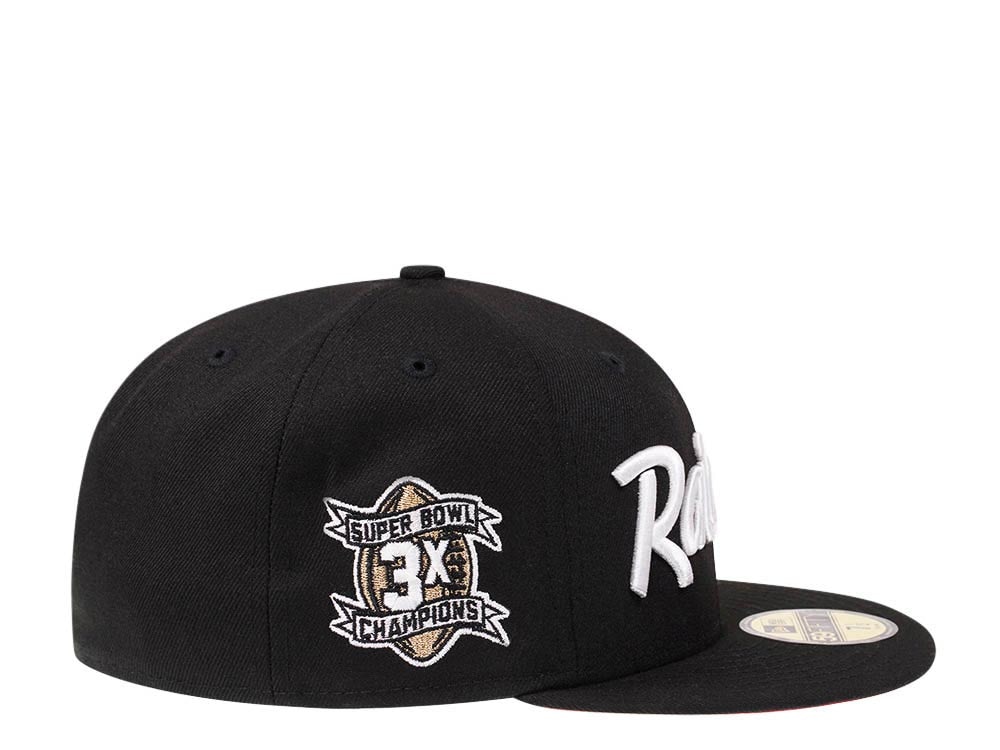 New Era Las Vegas Raiders 3x Super Bowl Champions Black and Red Edition 59Fifty Fitted Casquette