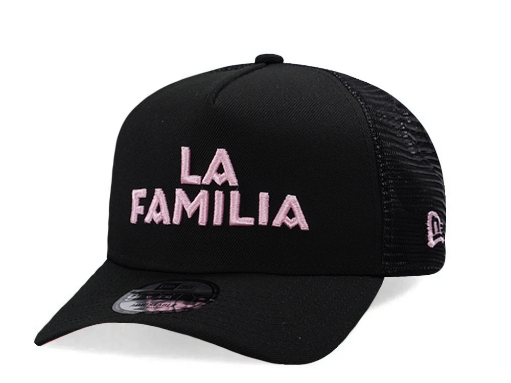 New Era Inter Miami La Familia Black Prime Edition 9Forty A Frame Trucker Snapback Casquette