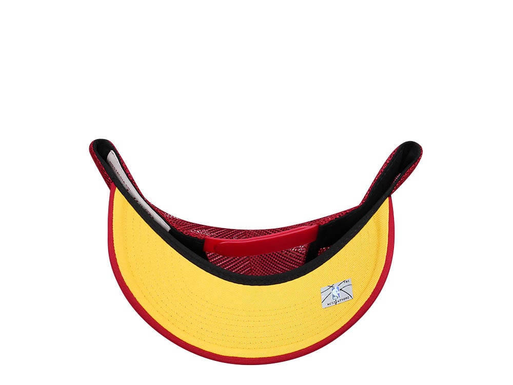 Mitchell & Ness Atlanta Hawks Red Billboard Trucker Snapback Casquette