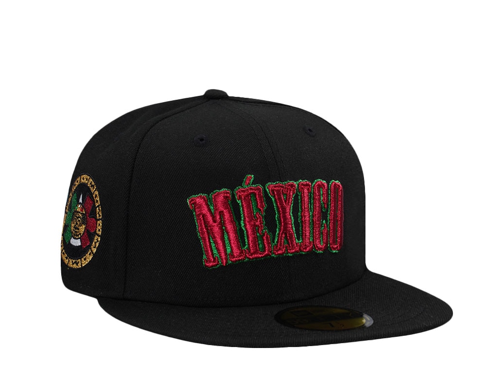 New Era Mexico Aztec Metallic Script Black Prime Edition 59Fifty Fitted Casquette