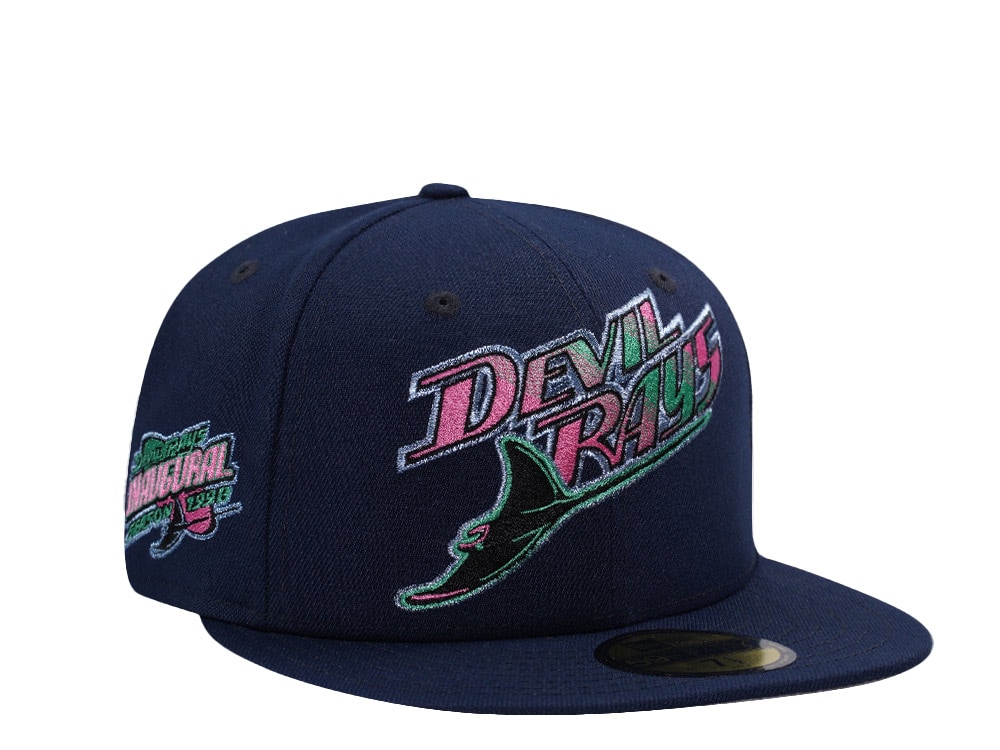 New Era Tampa Bay Rays Inaugural Season Ocean Blue Prime Edition 59Fifty Fitted Casquette