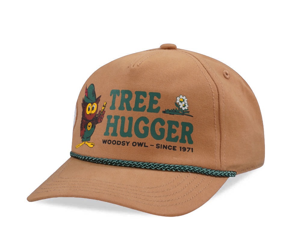 American Needle Woodsy Owl Tree Hugger Canvas Cappy Wheat Snapback Casquette