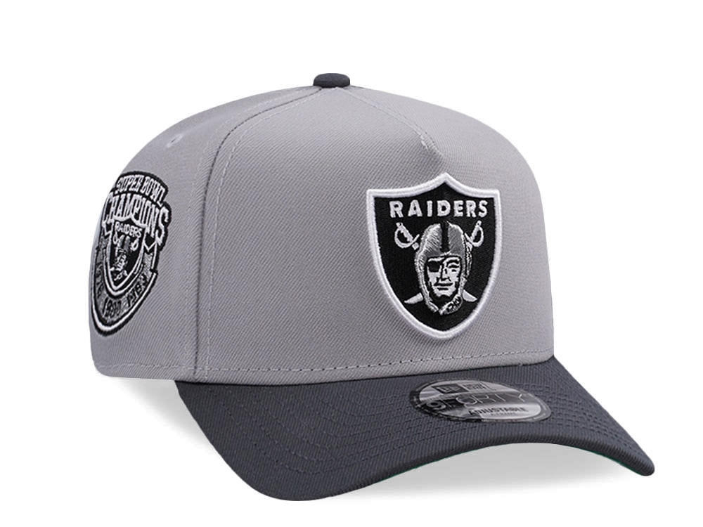 New Era Las Vegas Raiders Super Bowl Champions Gray Two Tone Edition 9Forty A Frame Snapback Casquette