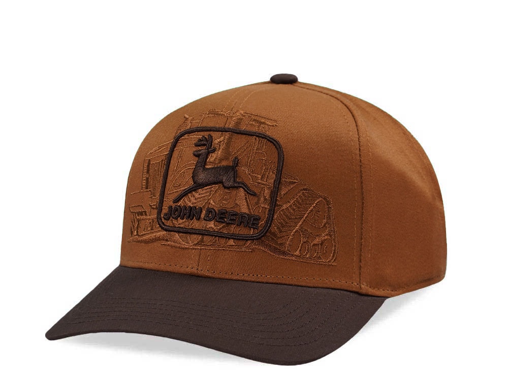 John Deere Embroidered Silhouette Brown Classic Snapback Casquette