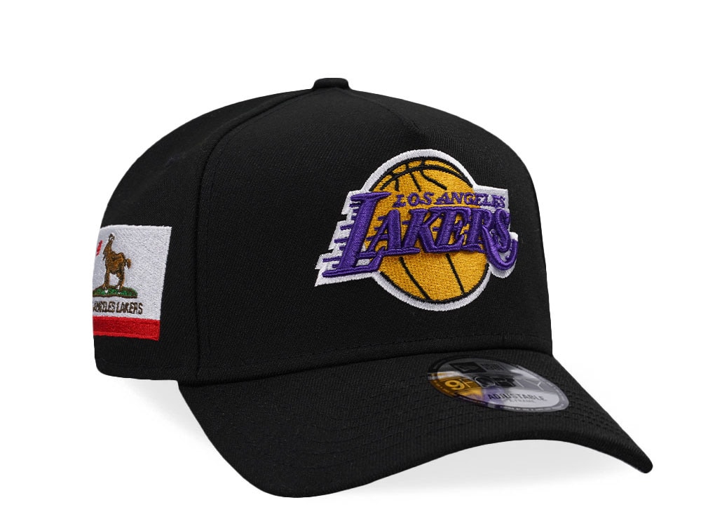 New Era Los Angeles Lakers Goat Flag Black Edition 9Forty A Frame Snapback Casquette