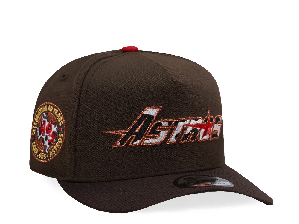 New Era Houston Astros 40th Anniversary Walnut Two Tone Edition 9Fifty A Frame Snapback Casquette