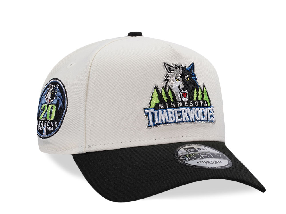New Era Minnesota Timberwolves 20 Seasons Chrome Two Tone Edition 9Forty A Frame Snapback Casquette