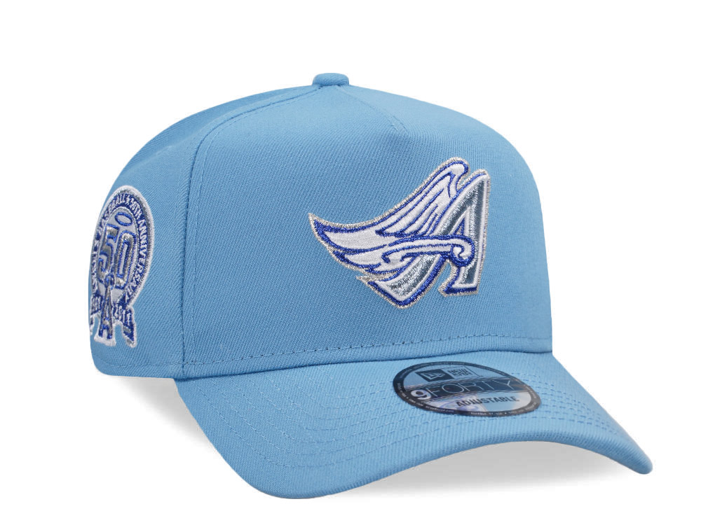 New Era Anaheim Angels 50th Anniversary Sky Blue Edition 9Forty A Frame Snapback Casquette