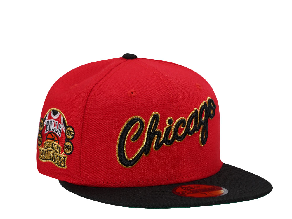 New Era Chicago Bulls NBA Champions 1996 Red Throwback Edition 59Fifty Fitted Casquette