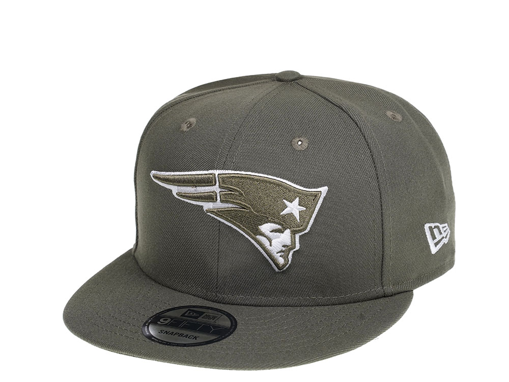 New Era New England Patriots Olive 9Fifty Snapback Casquette