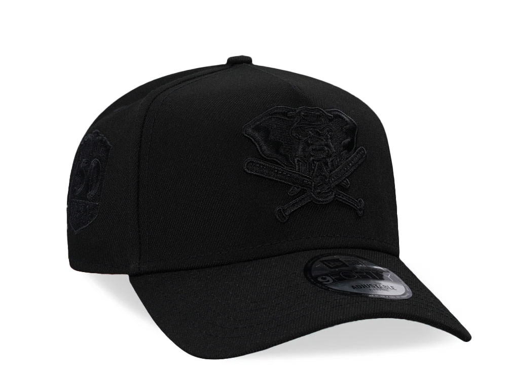 New Era Oakland Athletics 50th Anniversary Black On Black 9Forty A Frame Snapback Casquette