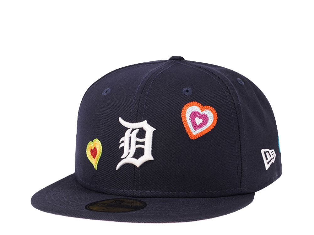 New Era Detroit Tigers Navy Chainstitchheart Edition 59Fifty Fitted Casquette