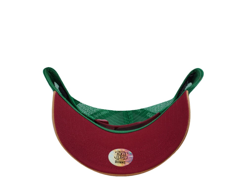 Djinns Fukushima Surf Club Olive Trucker Snapback Casquette