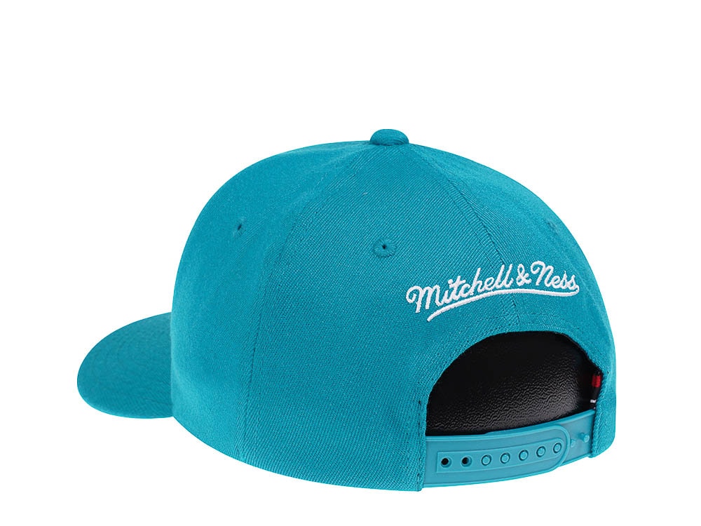 Mitchell & Ness Charlotte Hornets Team Ground Red Line Teal Solid Flex Snapback Casquette