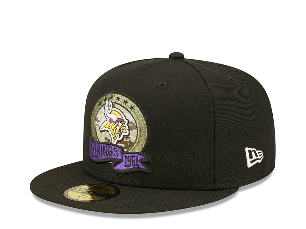 New Era Minnesota Vikings Salute to Service 2022 Fitted 59Fifty Casquette
