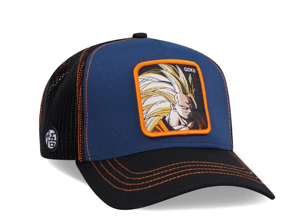 Capslab Dragon Ball Z Goku Blue/Black Trucker Snapback Casquette