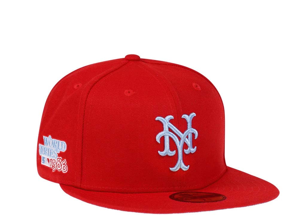 New Era New York Mets World Series 1986 Red Glacier Blue Paisley Edition 59Fifty Fitted Casquette