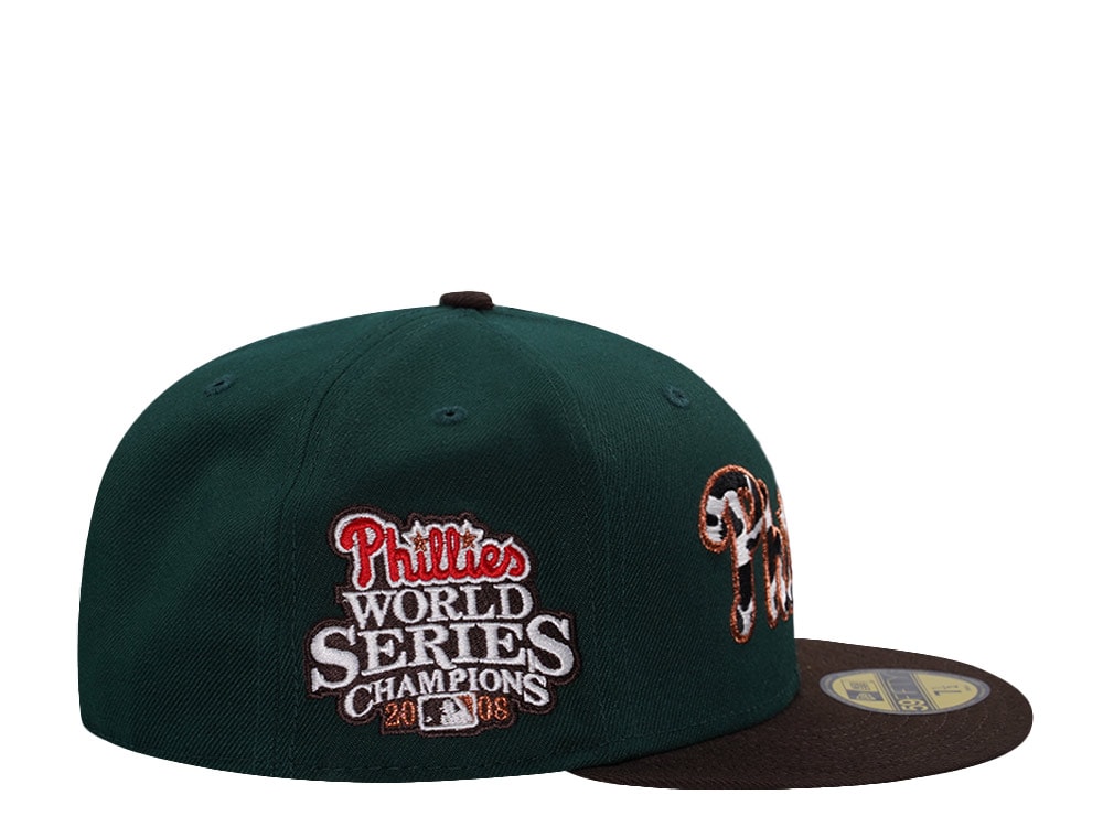 New Era Philadelphia Phillies World Series 2008 Dark Green Two Tone Edition 59Fifty Fitted Casquette