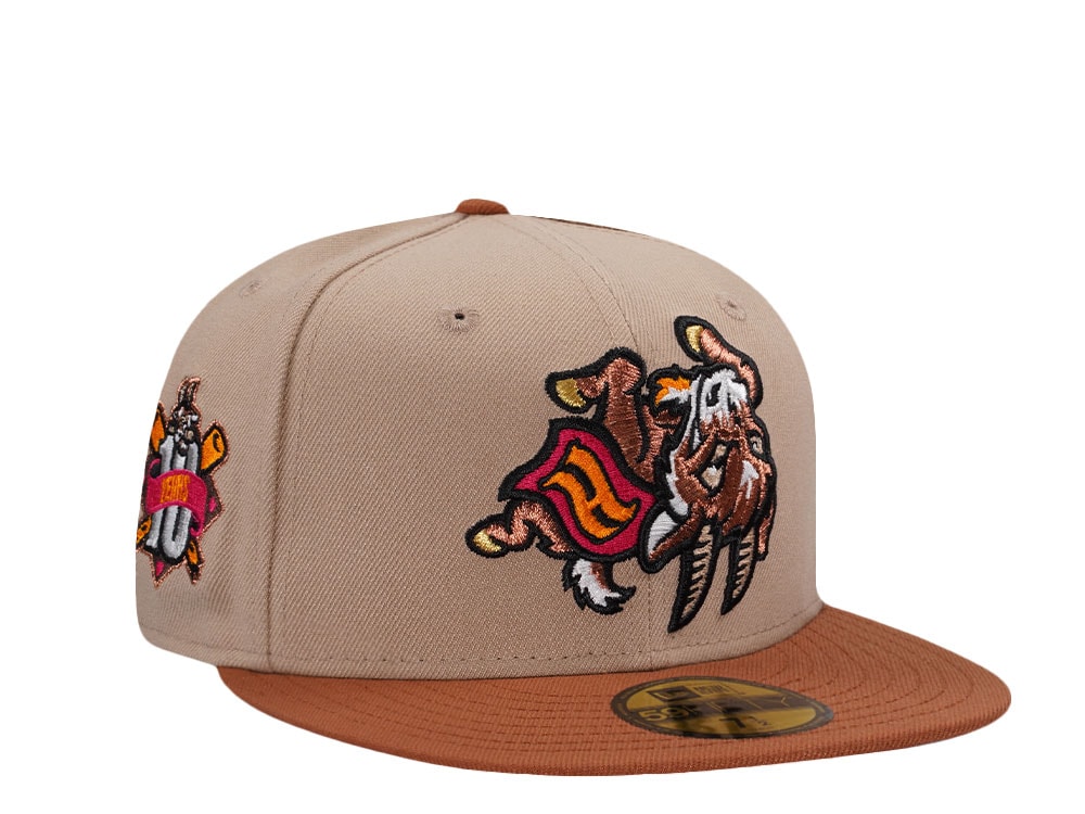 New Era Hartford Yard Goats 10th Anniversary Camel Two Tone Edition 59Fifty Fitted Casquette