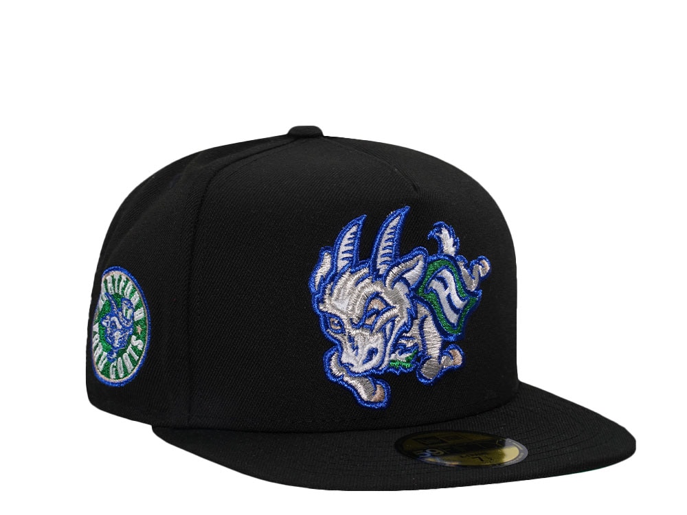 New Era Hartford Yard Goats Black Throwback Edition 59Fifty A Frame Fitted Casquette