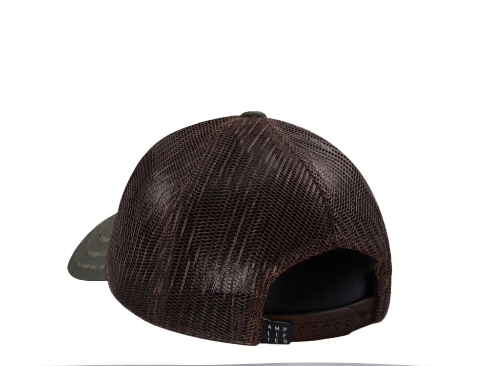 Amplified Bob Marley Green Brown Trucker Snapback Casquette