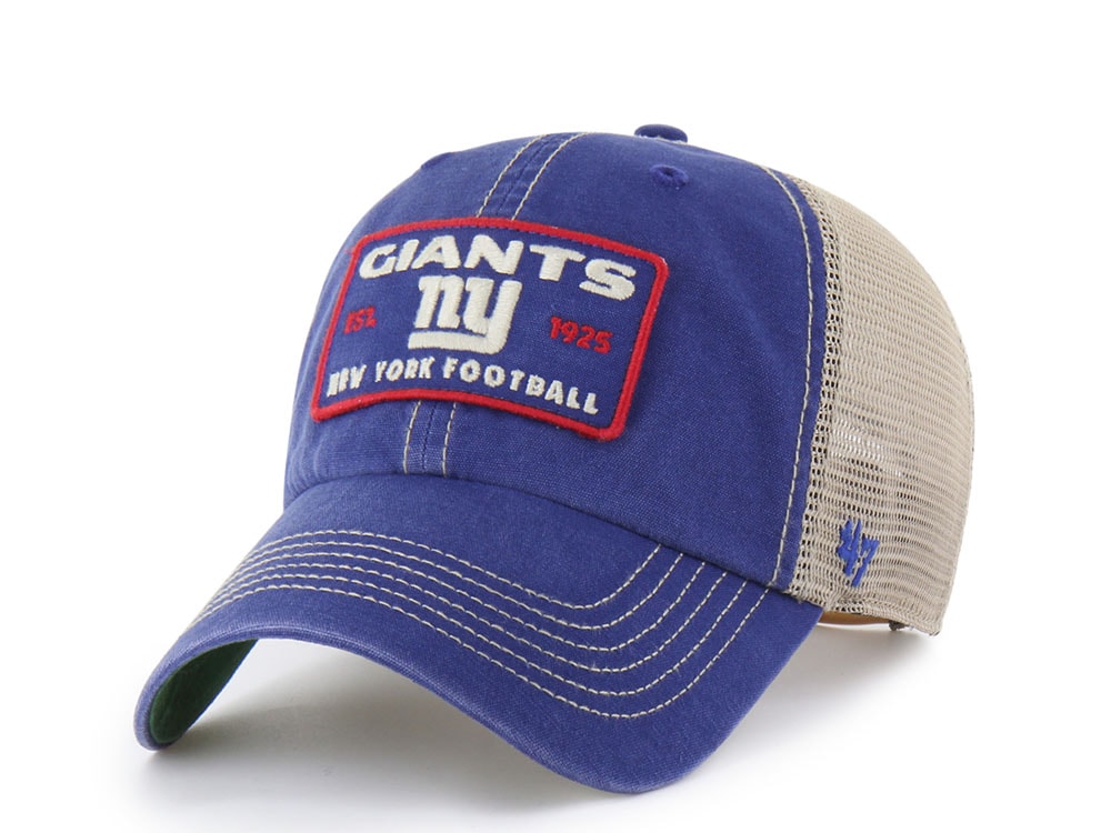 47 Brand New York Giants Washed Blue Clean Up Snapback Casquette