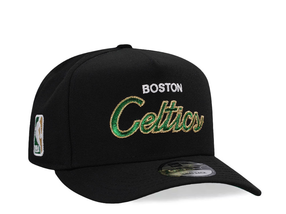 New Era Boston Celtics Black Throwback Edition 9Fifty A Frame Snapback Casquette