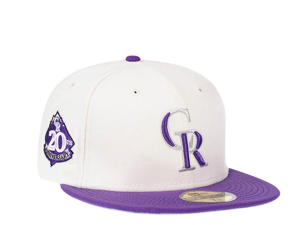 New Era Colorado Rockies 20th Anniversary Cream Two Tone Edition 59Fifty Fitted Casquette