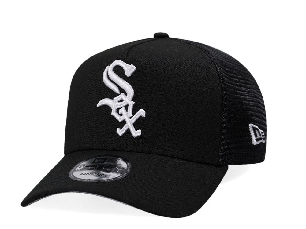 New Era Chicago White Sox Black Classic Trucker A Frame 9Forty Snapback Casquette