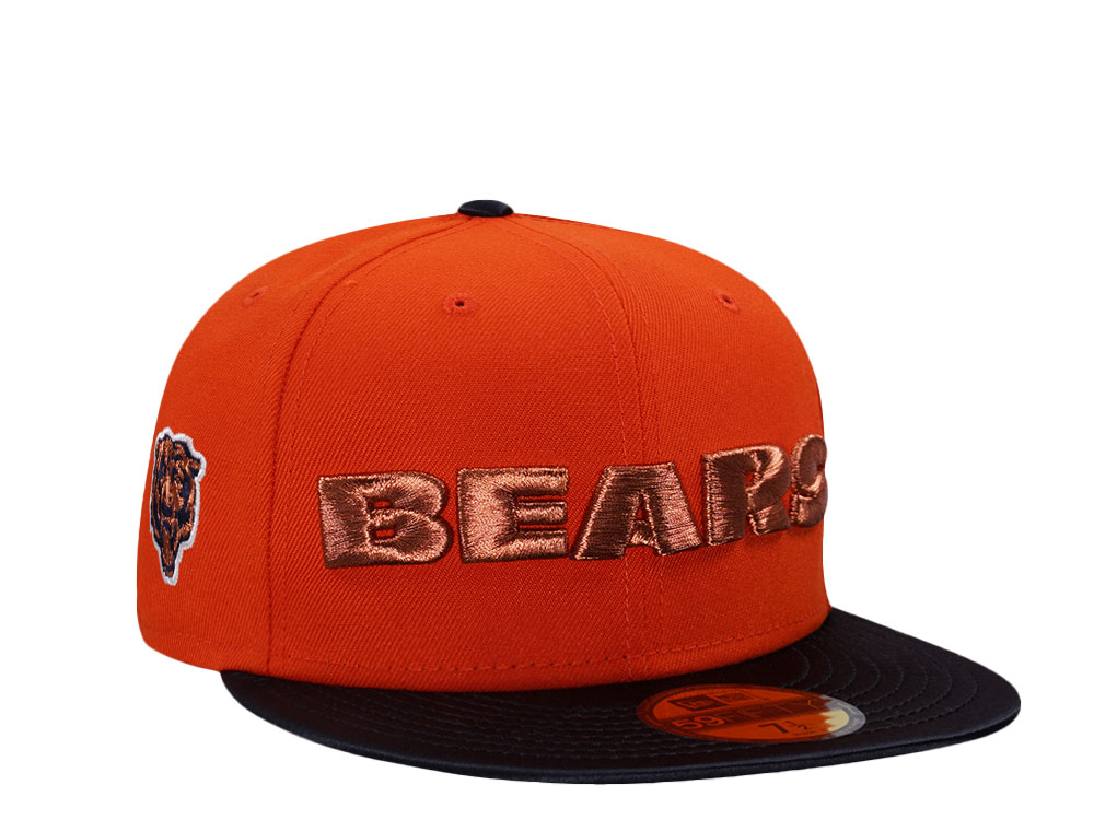 New Era Chicago Bears Orange Satin Brim Edition 59Fifty Fitted Casquette